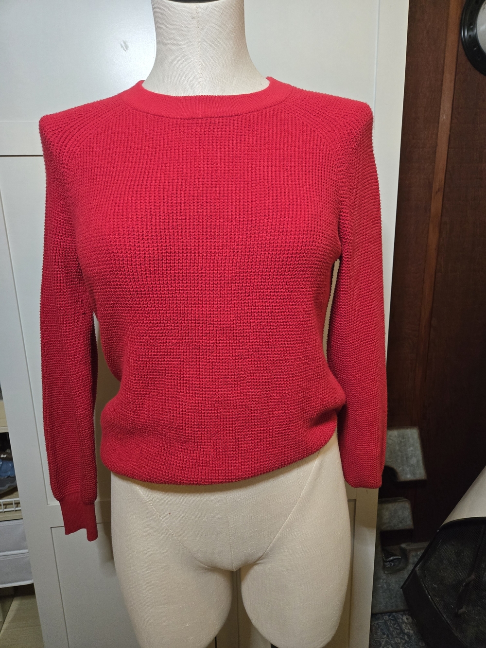 Eddie Bauer Bright Red Crewneck Sweater